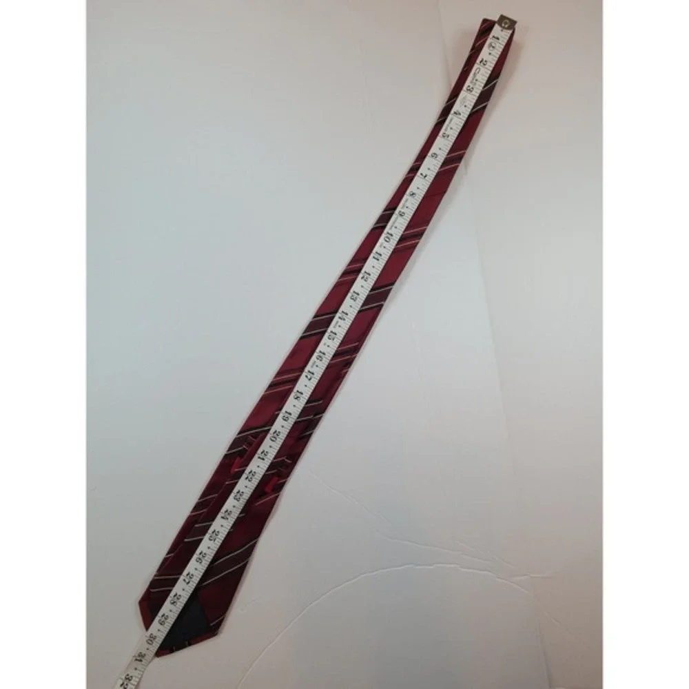 BRAND Q Red Striped Silk Neck‎ Tie Men's Formal Business Accessory
